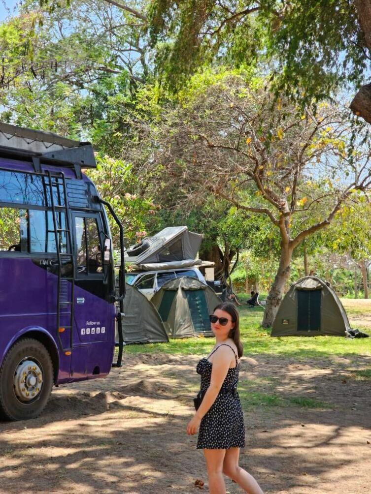 Traveller at campsite