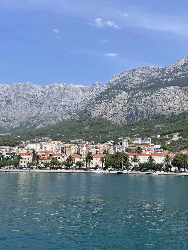 View of Makarska from the boat
