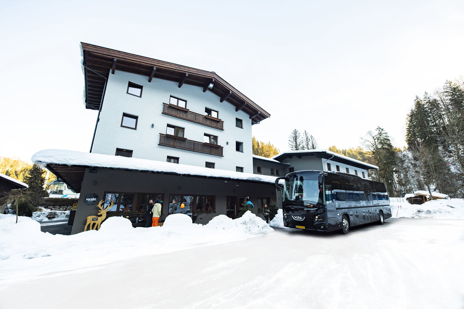 Chalet in the snow in Austria