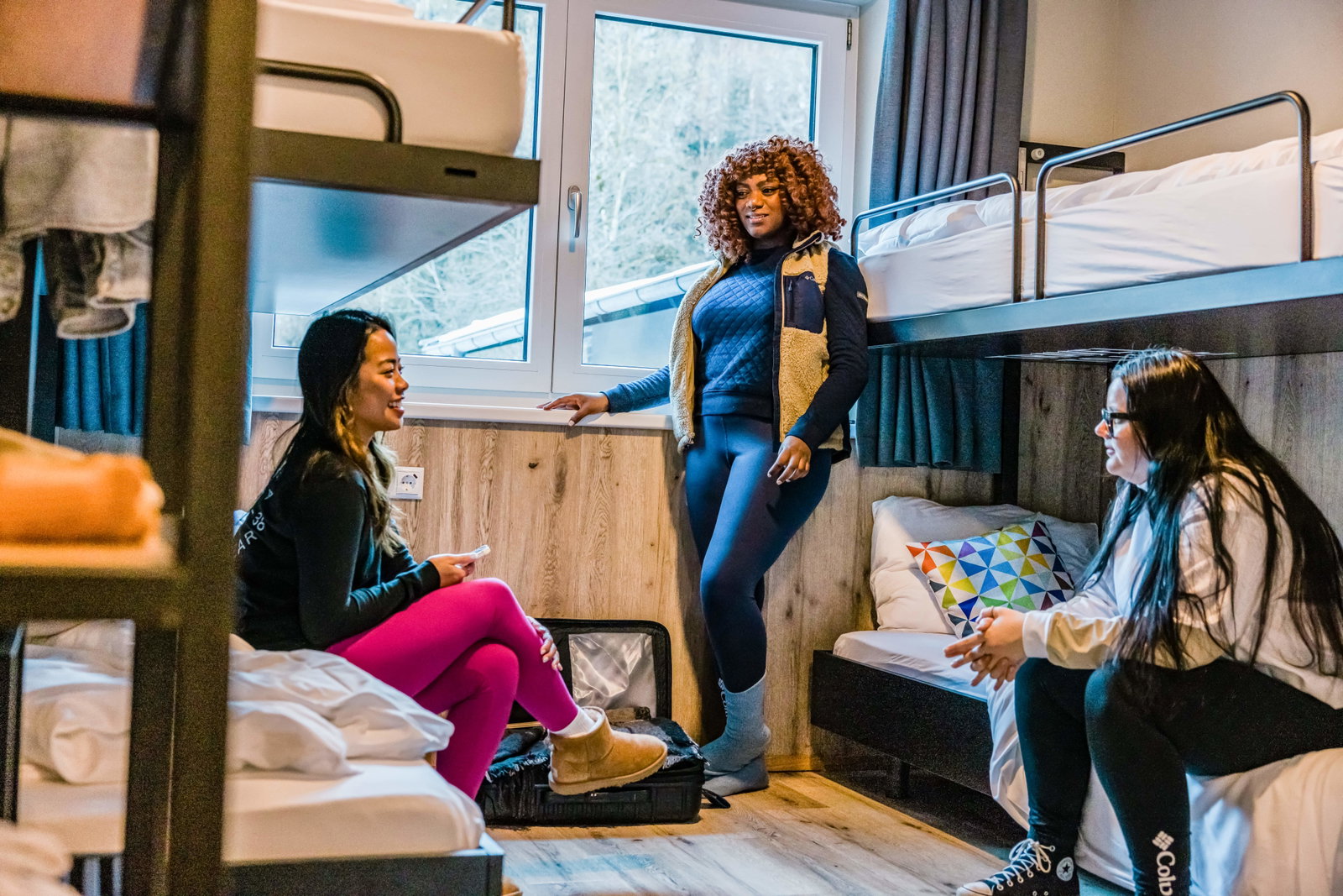 Shared hostel room in Austria ski accommodation