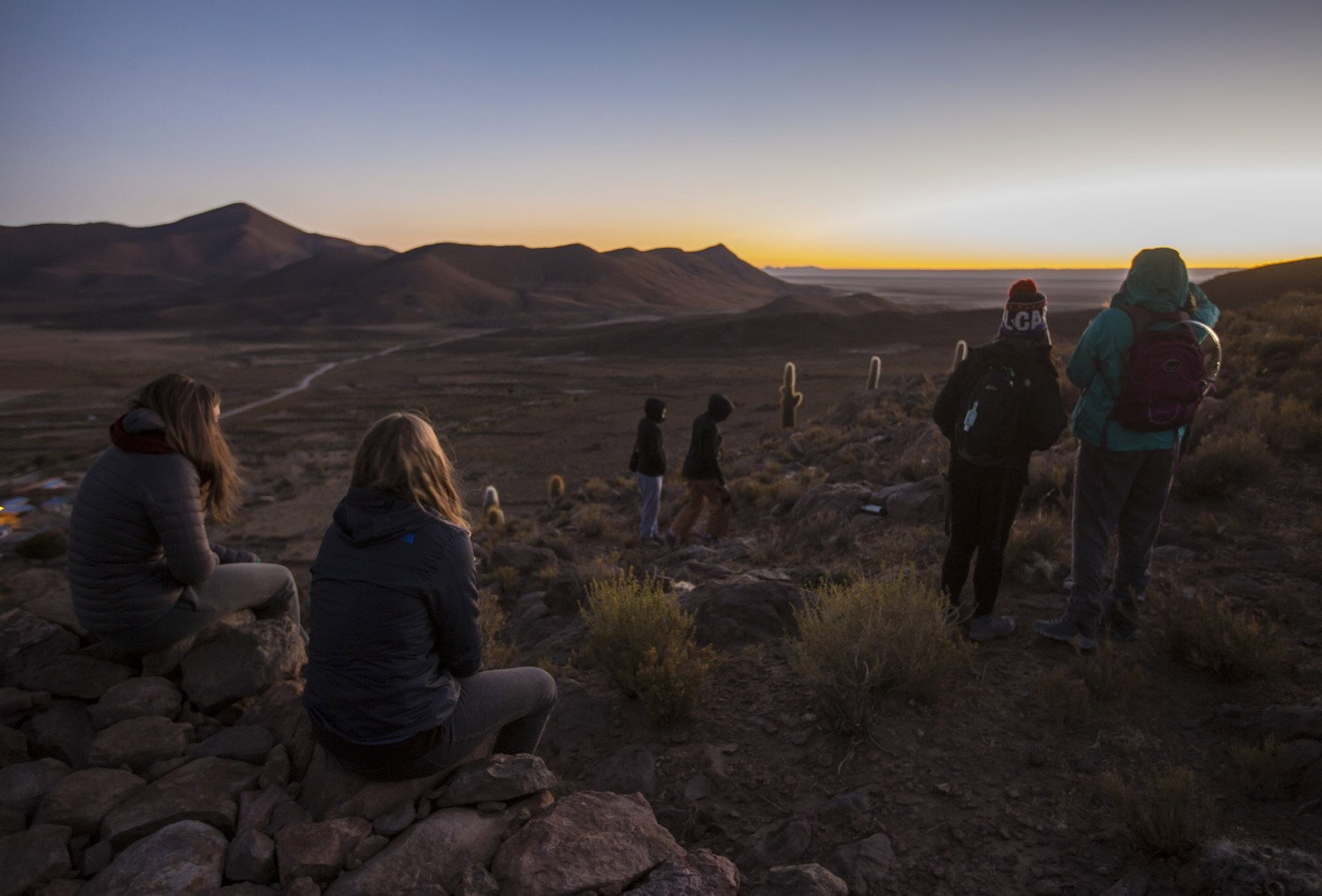 Hiking with friends in Bolivia