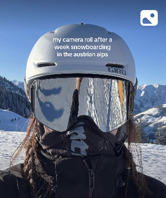 Traveller taking a selfie on the Australian Alps on a skiing group trip