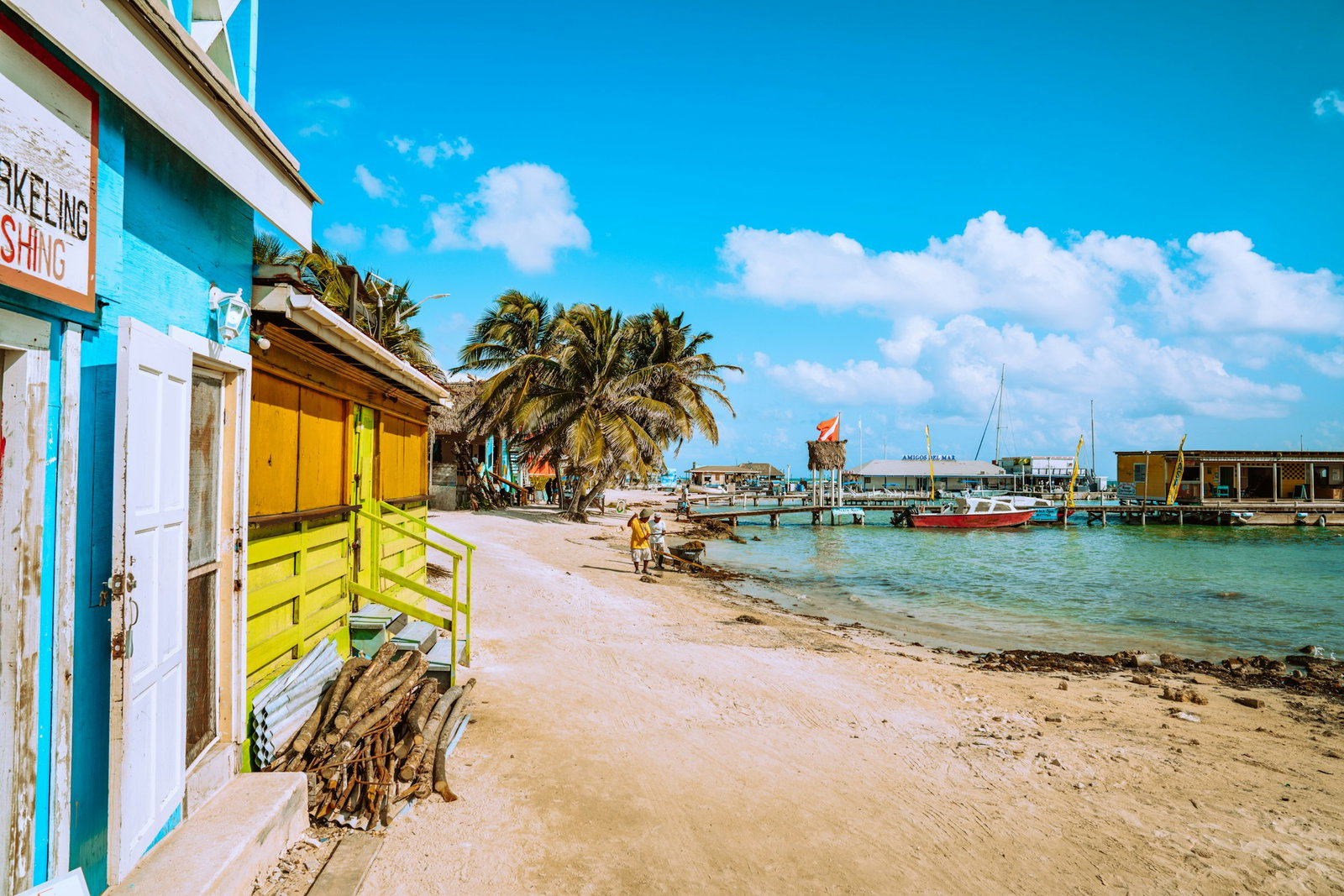 Belize Beach on sunny day
