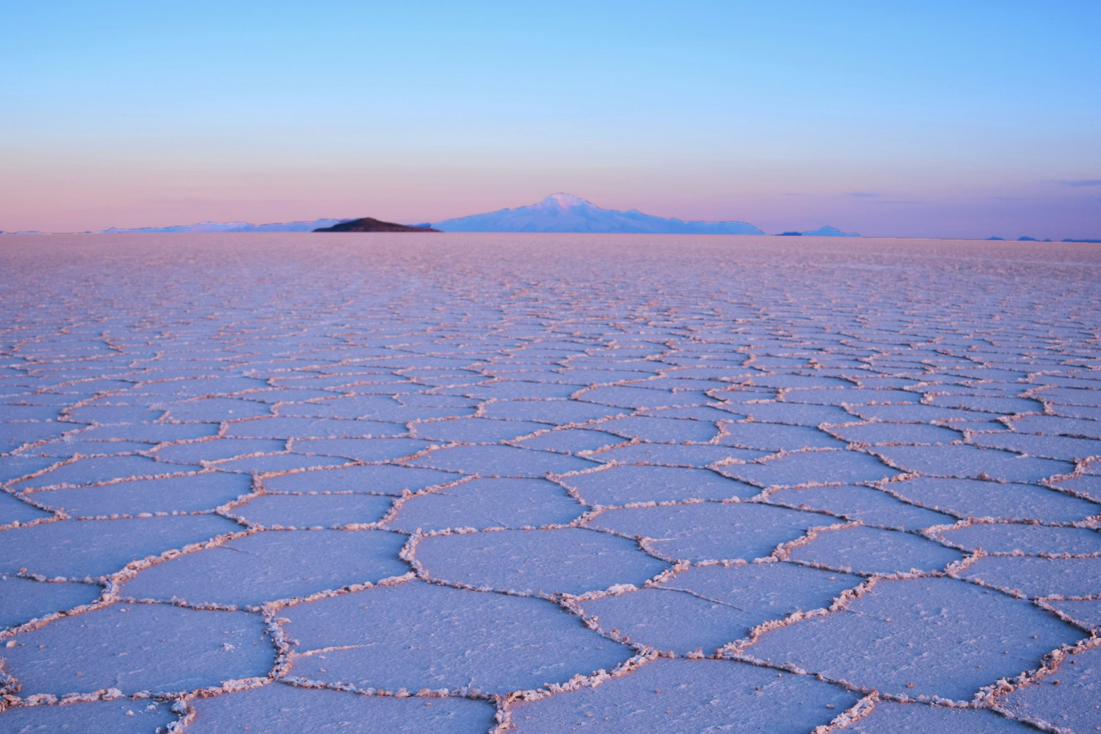 View of Bolivia Uyuni Salt Flats 