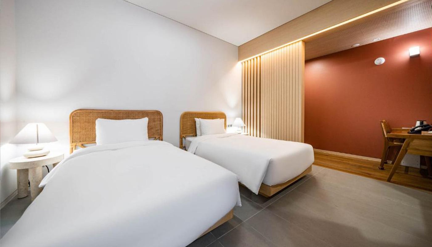 Twin room accommodation in Busan