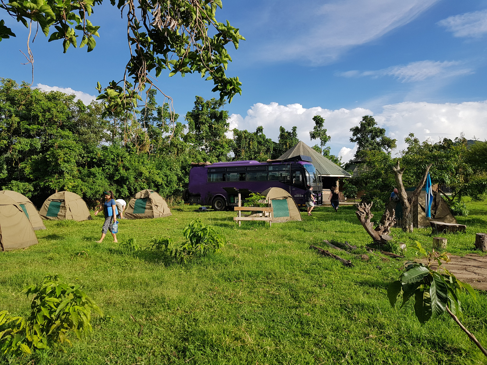 Campsite with vehicle in Africa