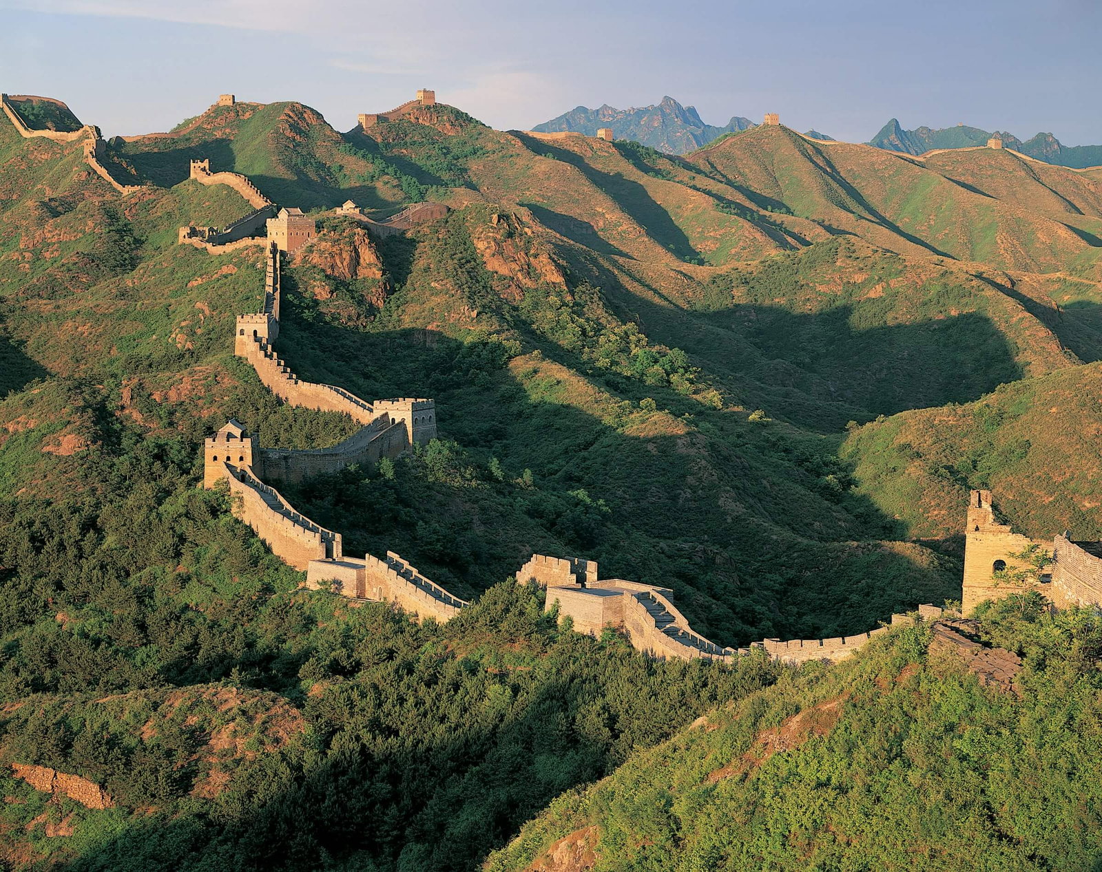 Great Wall of China at sunset