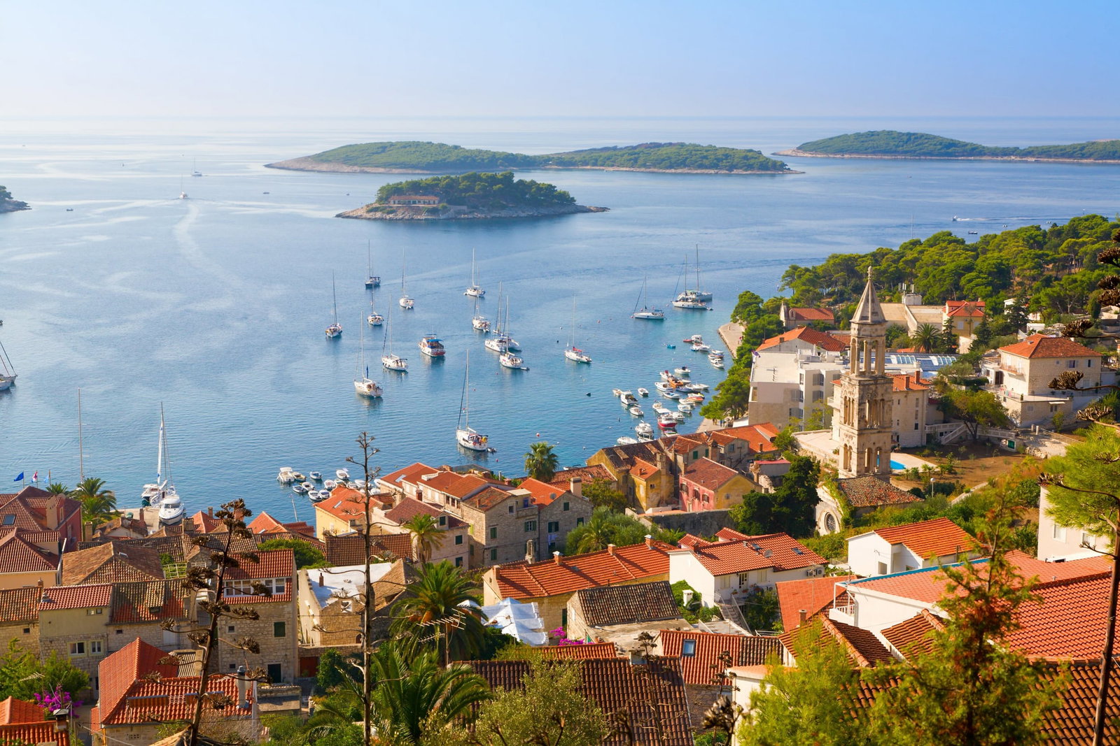View of Hvar Town in Croatia Europe