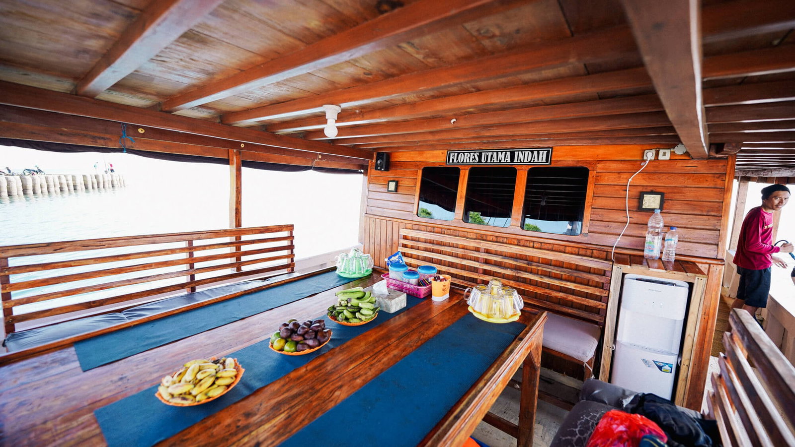 boat in the komodo islands