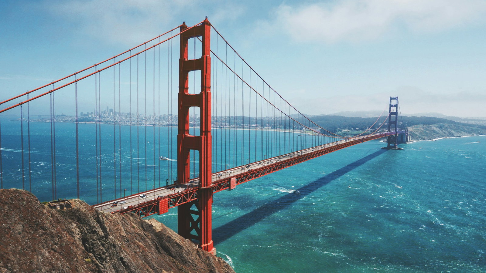 View of San Francisco Golden Gate Bridge in North America