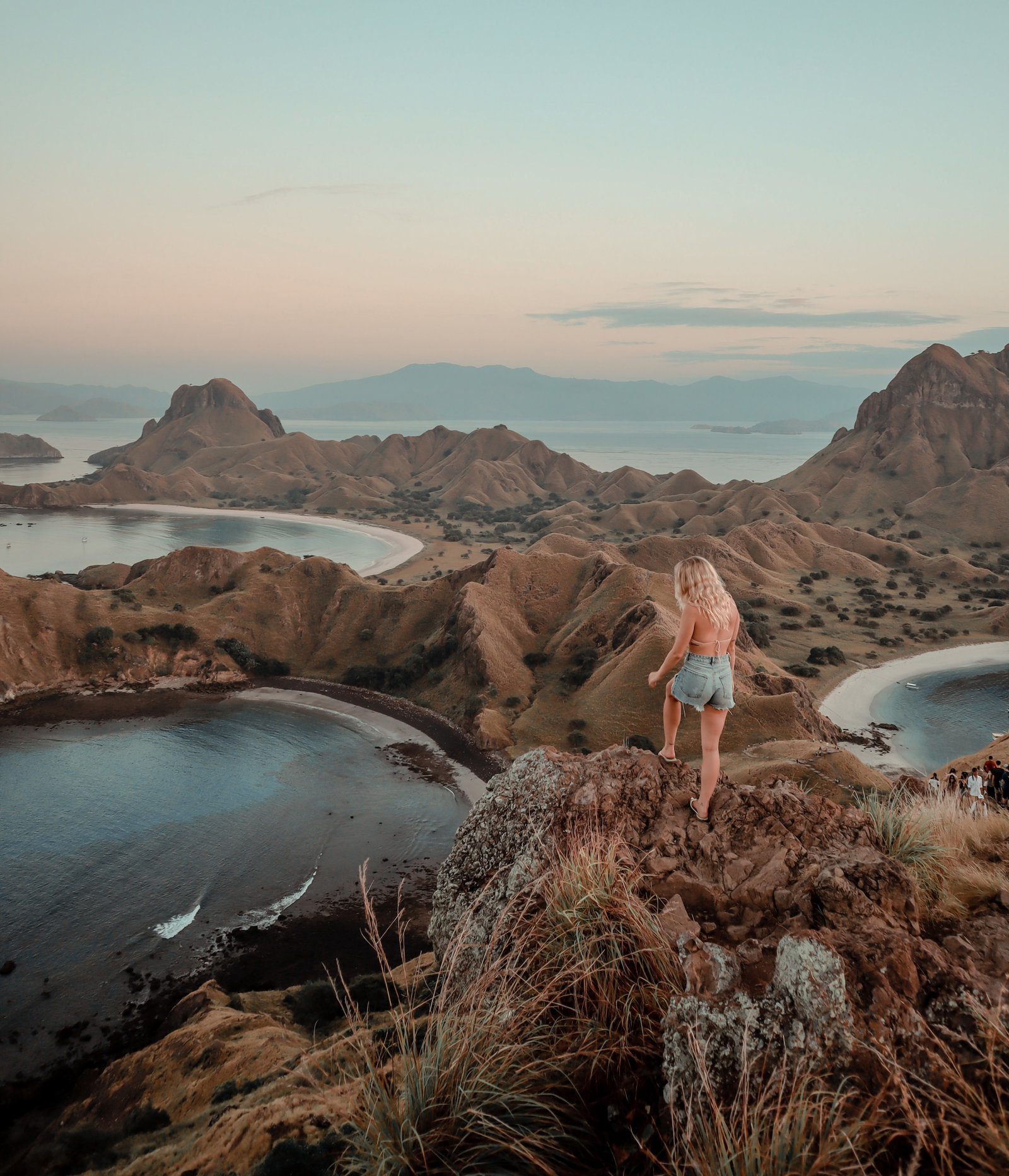 Person on Padar Island, Indonesia 