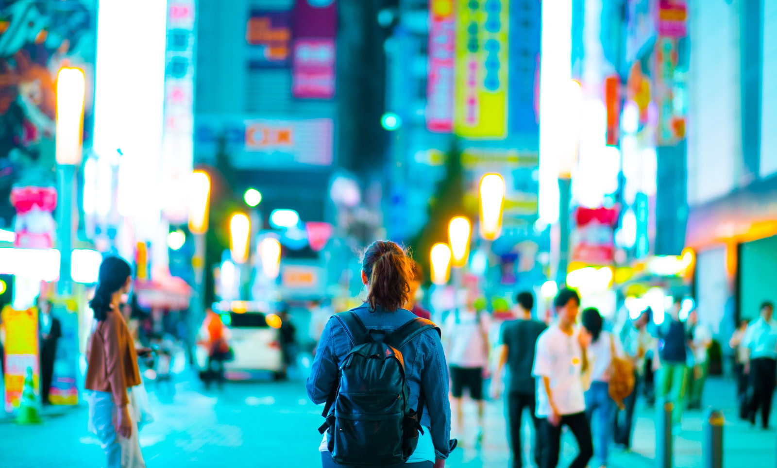 Traveller in Shibuya, Japan