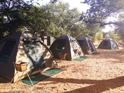 Camping in Africa on a group tour