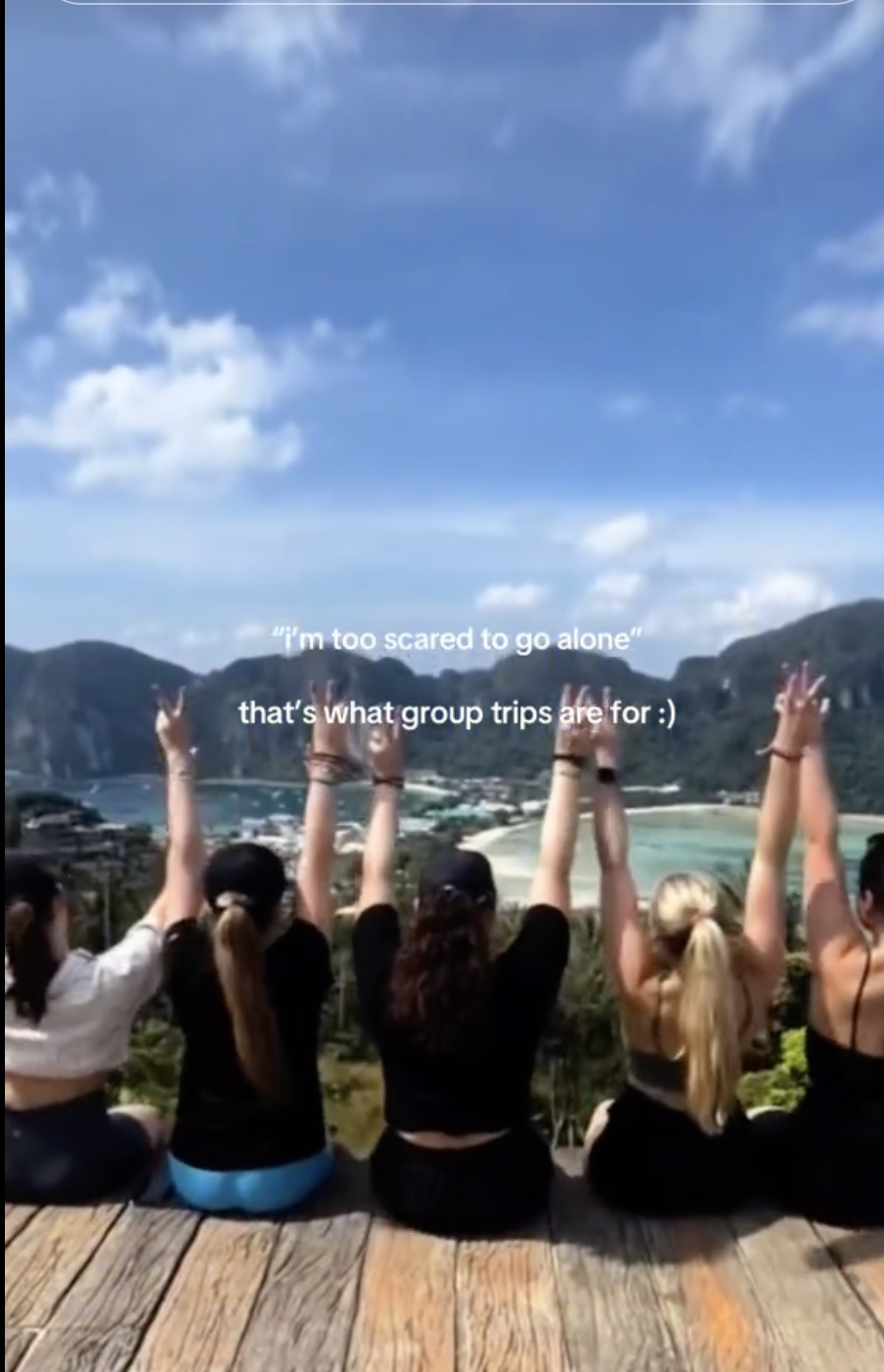 Group travellers in Thailand