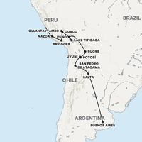 Highlights of South America Map