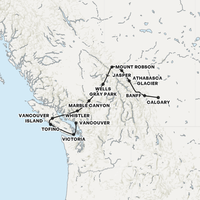 National Parks of the Canadian Rockies Map