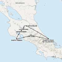 Costa Rica Adventure Map