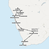 Namibia to Cape Town Discovery Map