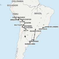 Lima to Rio Adventure Map