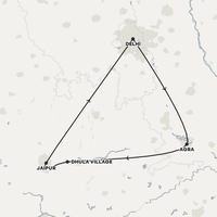 India Golden Triangle Map