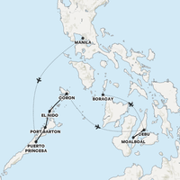 Philippines Paradise Islands Map