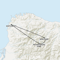 Colombia Lost City Trek Map