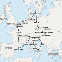 Interrailing - The Big Europe Trip Map