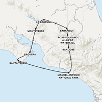 LGBTQ+ Backpackers - Costa Rica Group Tour Map