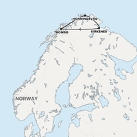 Norway & Northern Lights Map
