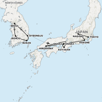 Best of South Korea & Japan Map