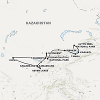 Central Asia: The Four Stans Map
