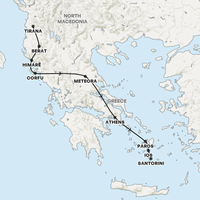 Albania & Greek Islands Map
