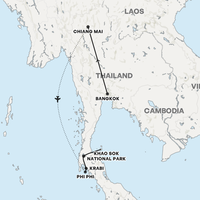 LGBTQ+ Backpackers Thailand Group Tour Map