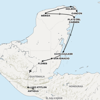Mexico to Guatemala Explorer Map