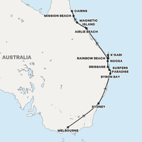 Australia East Coast Adventure Map