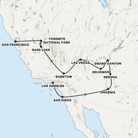 USA West Coast Adventure Map