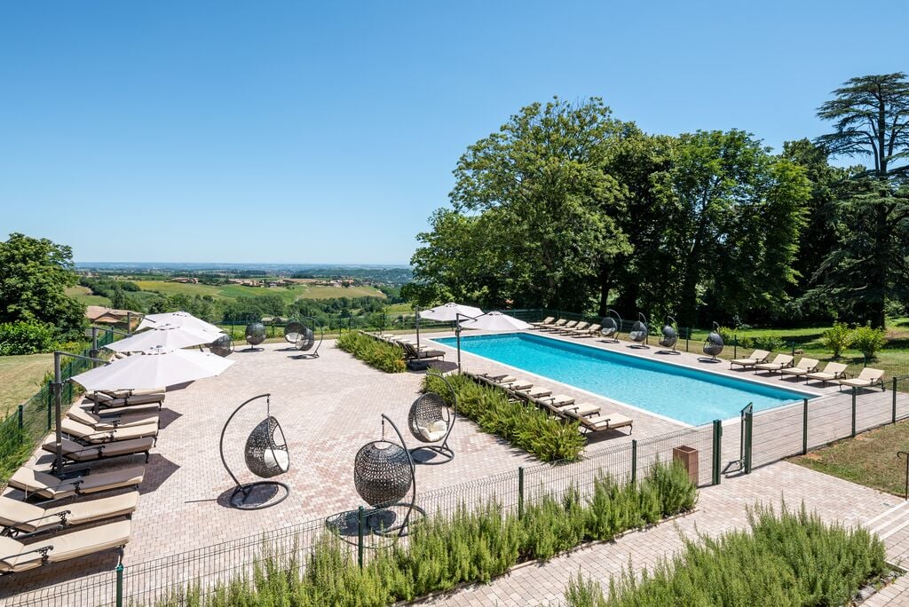 Chateau accommodation in France with pool
