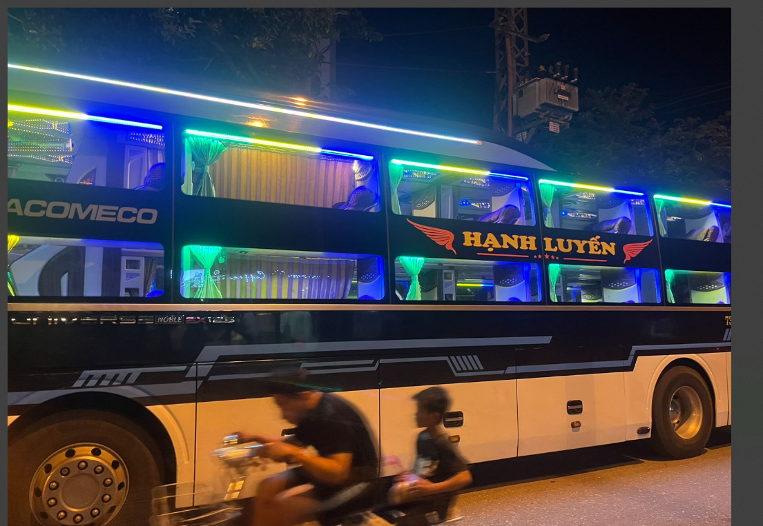 Overnight bus in Vietnam Asia