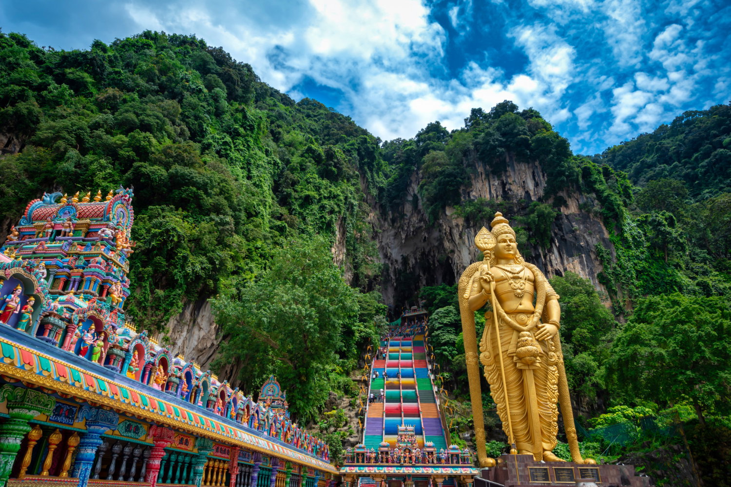 Golden statue at Batu Caves in Kuala Lumpur