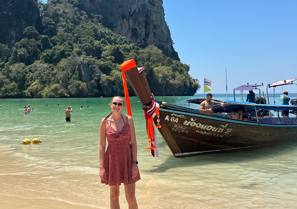 Group traveller on multi-combo trip with Adventure360 in Thailand Railay Beach