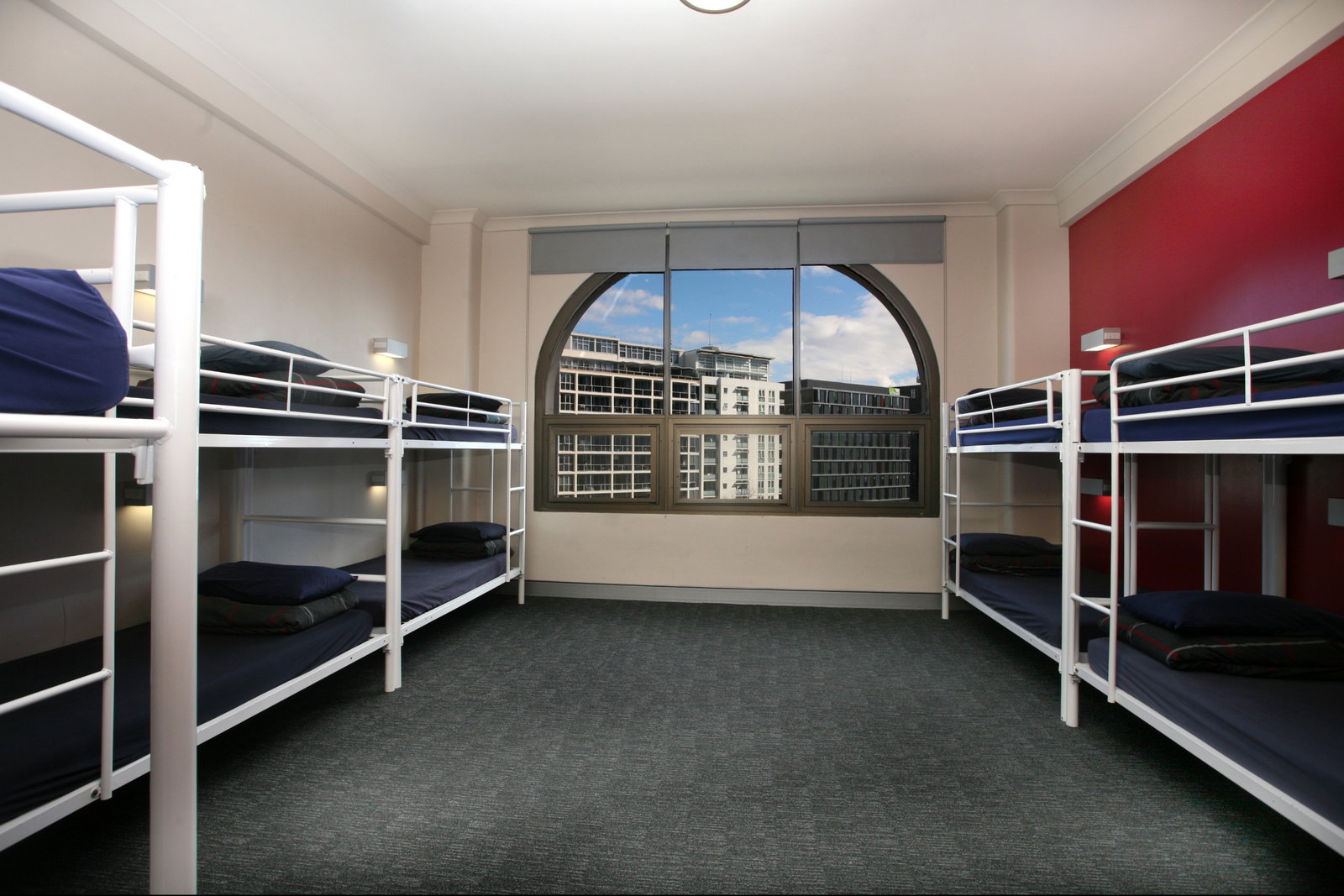 Bunk beds in dorm accommodation