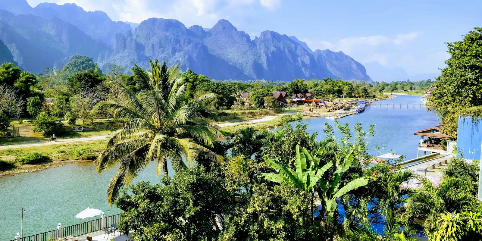 View of Nam Song River in Vang Vieng Laos