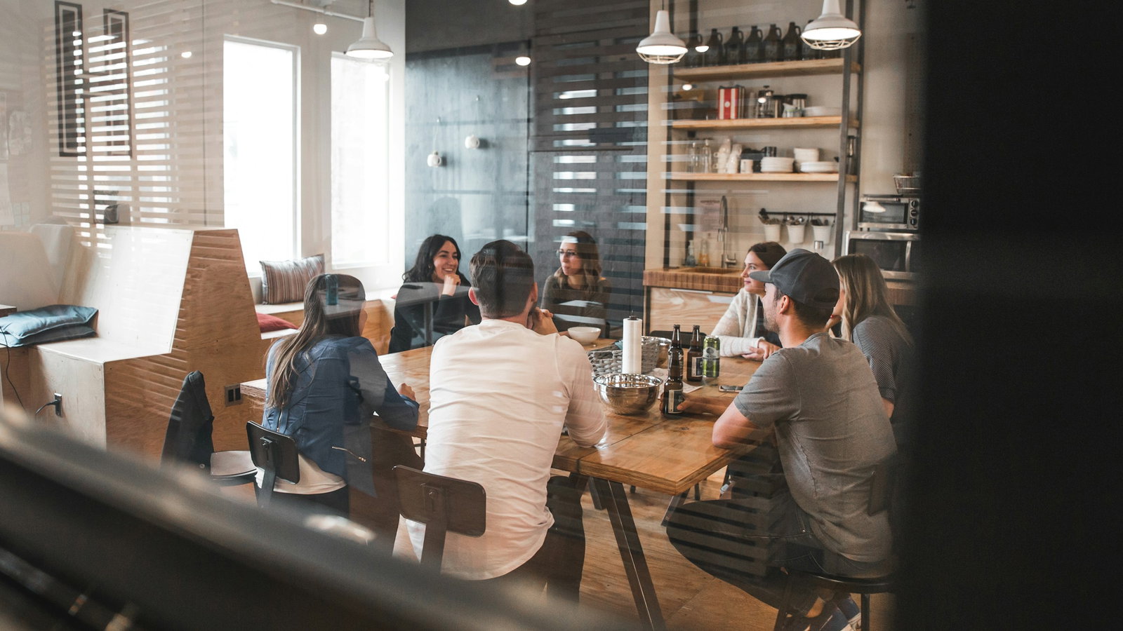 Group of workers in office